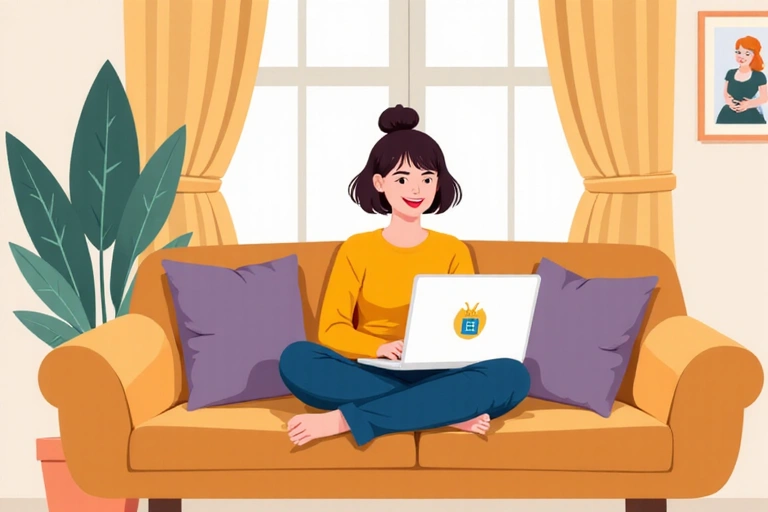 Illustration of a person booking an online consultation on a laptop